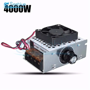 

220V 4000W 20A AC Motor Speed Controller SCR Voltage Regulator Fan LED Light Temperature Speed Control Dimmer Switch Heat Sink