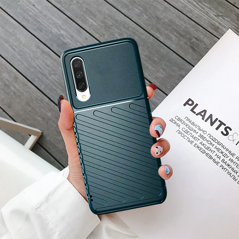Hacrin Shockproof Case For Xiaomi mi 9 lite Military Grade Anti-Knock Soft TPU Rugged Phone Cover On |