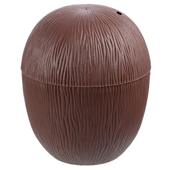 

12Pcs Coconut Drink Cups With Flower Straws Fruit Shape Fun Drink Cups For Hawaiian Luau Summer Beach Party Supplies