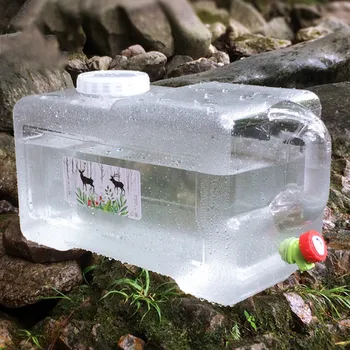 

12L Car Bucket PC Thickened Faucet Self-Driving Car Portable Water Container ZJ55