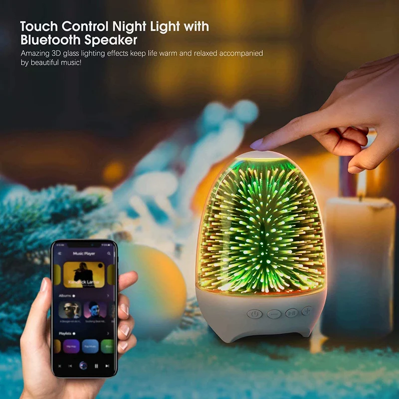 2021 New Night Light Bluetooth Speaker LED Dazzling Lights Audio Galactic Star Pattern Rechargeable Portable | Электроника