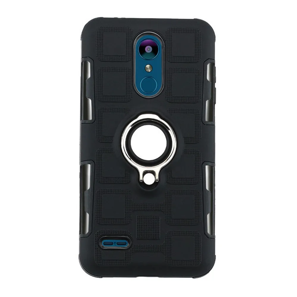 Magnetic Armor Car Holder Metal Ring Phone Case For LG K82018/K9 K8 2017 U Version Shockproof Back Cover Soft Bumper | Мобильные