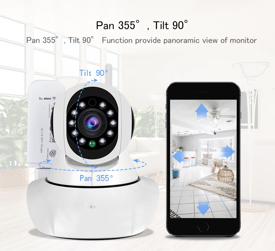720P Беспроводная ip-камера wif камера wifi видеонаблюдение 360 градусов наклон 4G cctv камера 3G со слотом для sim-карты ipcam IR