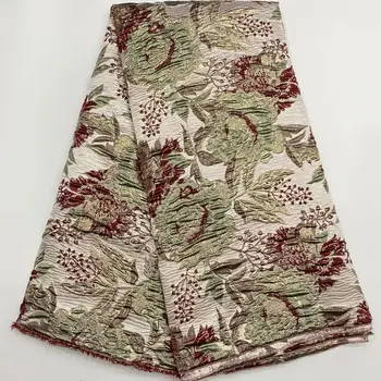 

Hot Selling fashions African Brocade Lace Fabrics With Jacquard Weave French Tulle Lace Fabrics For Fashion Big Occasion FD826