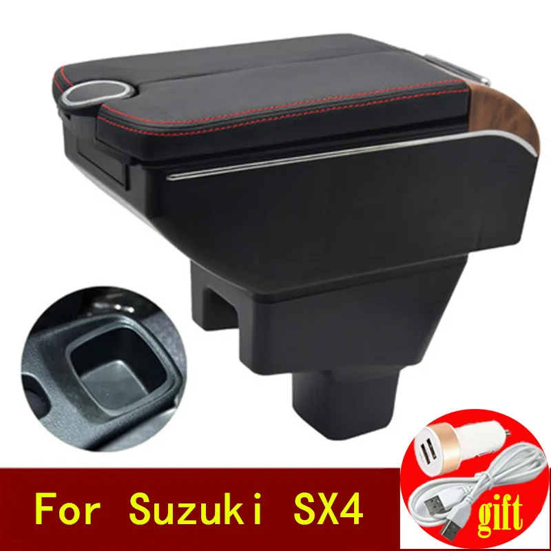 Подлокотник для Suzuki Sx4 2007-2013 подлокотник двойная дверь открывается 7usb консоль