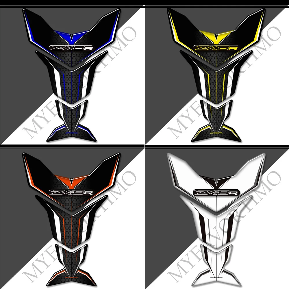 

Protector For Kawasaki Ninja ZX6R ZX 6R Tank Pad Fairing Gas Knee Decal TankPad Motorcycle 3D Stickers 2017 2018 2019 2020 2021