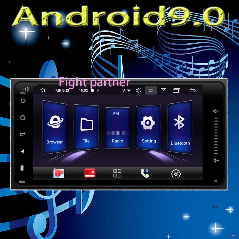 Android 9 0 автомобильный проигрыватель с радио и gps dvd для мультимедийного плеера toyota