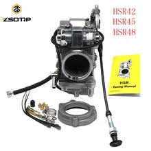 Zsdtrp hsr42 hsr45 hsr48 mikuni desempenho da bomba de acelerador polido carburador carb para harley evo evolução twin cam tm42 tm4