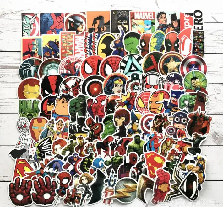 108 шт Marvel Мстители стикер с рисунком из мультфильма водонепроницаемый для ноутбука мото скейтборд багаж гитара мебель наклейка игрушка стикер s