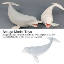 Original genuine Sealife ocean Animal white Whale Figurine Beluga Figure Toy Kids Gift Educational Toys for children