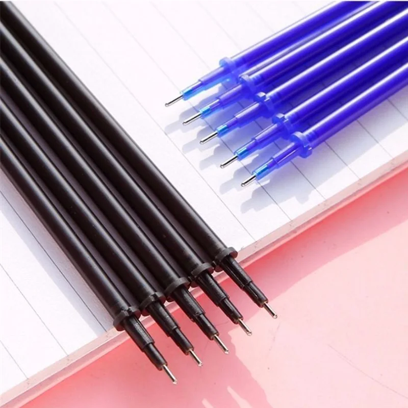 Erasable Pen Refills Magic Gel Pens Rod Washable 0.5mm Blue Black Ink 20Pcs