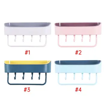 

Pink Wall-Mounted Storage Racks Bathroom Rack Punch-Free Bathrom Shelf Towel Holder Bathroom Storage Kitchen Storage
