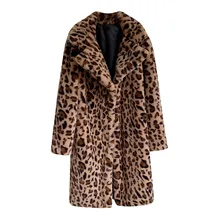 Новинка, Женское пальто, модное, Осеннее, с леопардовым принтом, меховое, свободное, средней длины, зимнее, теплое, ветровка, ягненок, женский кардиган, пальто