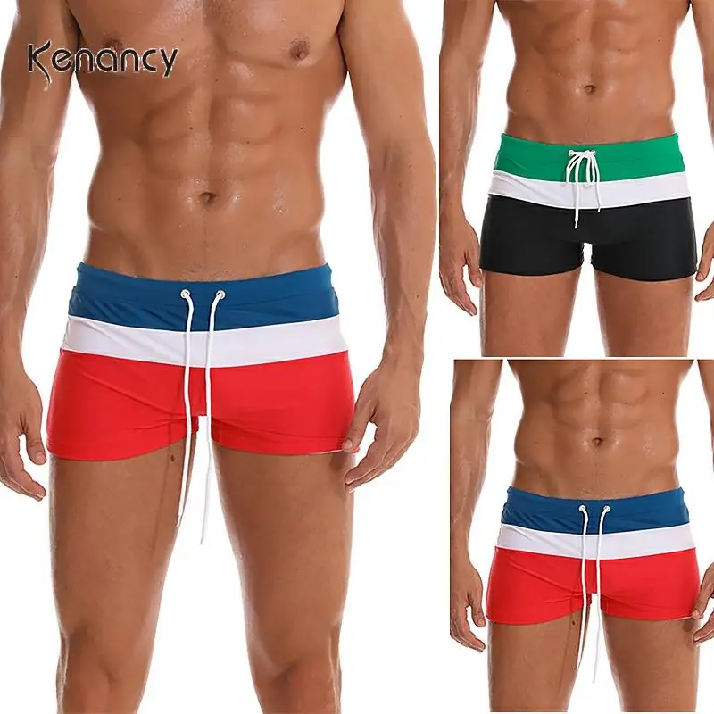 Мужская пляжная одежда Hemiks с цветными блоками быстросохнущие пляжные шорты для