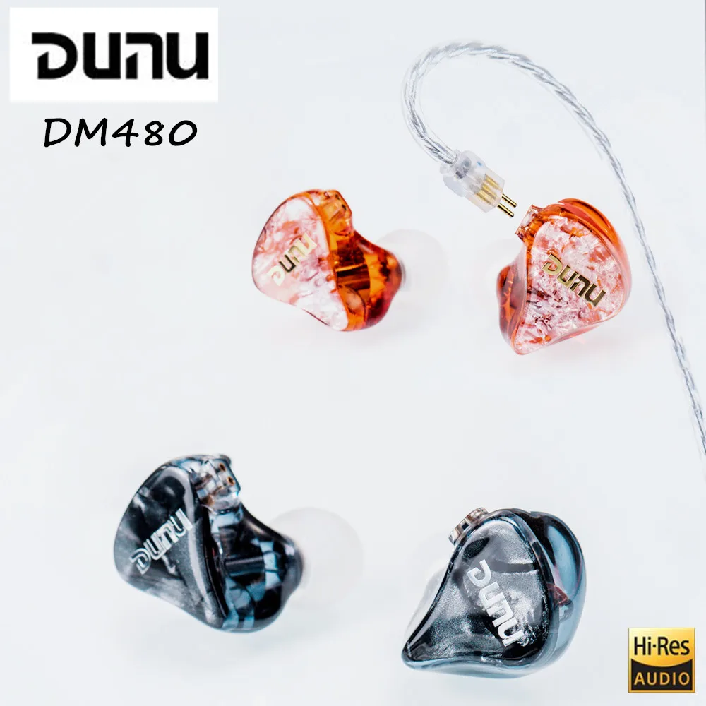 Подлинные стереонаушники DUNU DM480 Hi-Fi двойной титановый Динамический драйвер Hi-Res