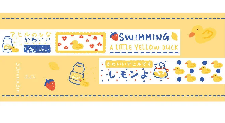 30 мм* 3 м Kawaii милый лес персик Васи клейкие наклейки Скрапбукинг рукоделие изоляционная лента школьные офисные принадлежности пуля журнал sl2143 - Цвет: duck