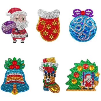 

New Shaped Diamond DIY Diamond Painting Christmas Refrigerator Sticker Diamond Embroidery Cross Stitch Christmas Gift LK065