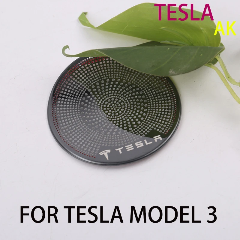 

speaker cover sound decorative frame sequins for Tesla model 3 Car accessories front column roof horn hood interior and exterior