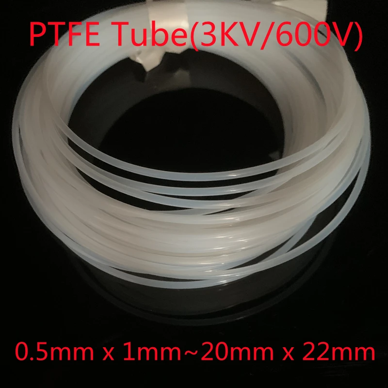 PTFE Tube ID 0.3-4mm F46 Capillary Insulated Hose Rigid Pipe Temperature Corrosion Resistance plastic tube