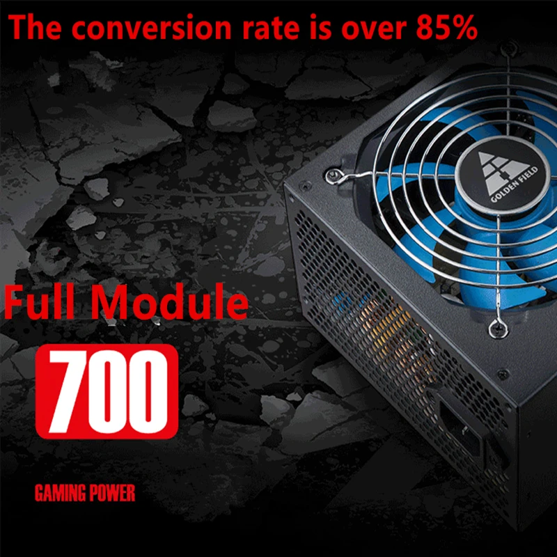 New PC PSU For Golden Field G6 Broad silence Rated 600W Peak 700W Power Supply EPS600ELA(80