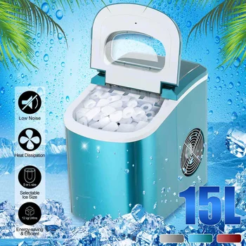 

Commercial Automatic Ice Cube Maker Household Portable Electric Bullet Round Ice Making Machine 15kg/24H Coffee Bar Milk Tea Sho