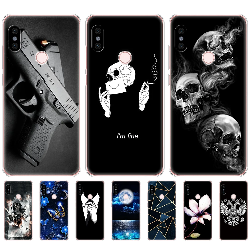 Чехол для xiaomi Redmi Note 6 Pro 26 дюйма силиконовая Мягкая задняя крышка из ТПУ чехол |