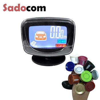 

sadocom Car LCD Display Parking Sensor LCD 4 Reverse Parking Sensors Backup Radar Car Detector Monitor System For All The Car