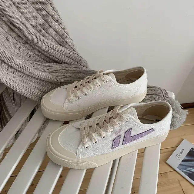 vermijden Egyptische haak Vrouwen Canvas Sneakers Soft Paars Schoenen Merk Leuke Lila Meisjes Dikke  Hakken Sneakers Designer Studenten Patchwork Running Platform - AliExpress  Schoenen