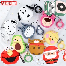 Для Apple Air Pods 1 TWS Bluetooth защитный чехол для наушников милый мультфильм Снупи крышка с изображением Тоторо для AirPods 2 i12 чехол кольцо на палец