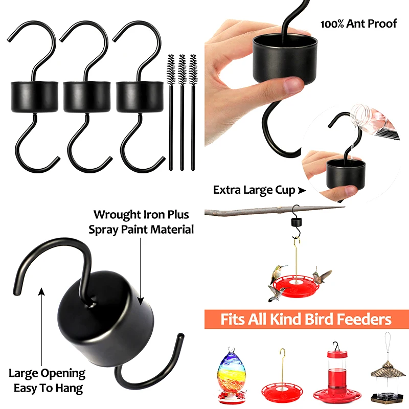 

Metal Hook Hummingbird Feeder Garden/Window Water Feeder Plastic Flowers Antiant Hook Hummingbird Feeders Accessories Decoration