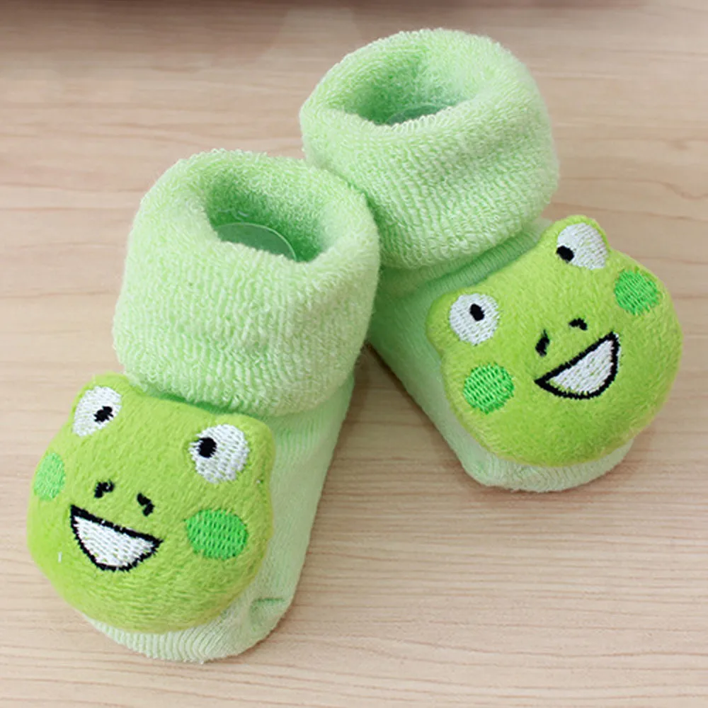 Носки для новорожденных детские Нескользящие теплые носки для маленьких мальчиков и девочек Тапочки с рисунками, ботинки calcetines meias bebe L0924