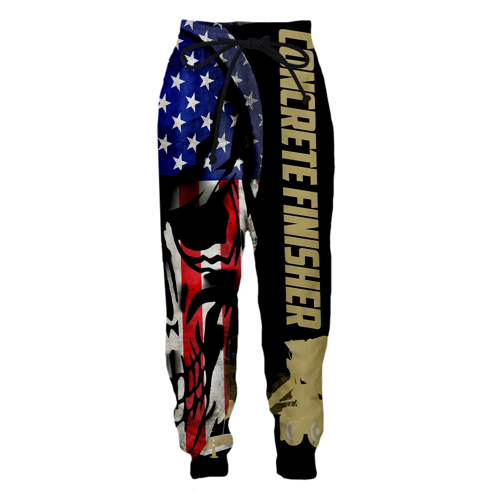 PLstar Cosmos 3DPrint Newest Concrete Finisher Skull Custom Name Combo Set Joggers Unique Streetwear Hoodies/Sweatshirt/Zip Q-3