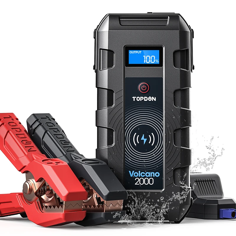 Автомобильный стартер TOPDON 20800mAh 2000A пиковый 12V Портативный аварийный стартер Power Bank автомобильный усилитель пусковое устройство Waterpoof|Пусковое устройство| | АлиЭкспресс