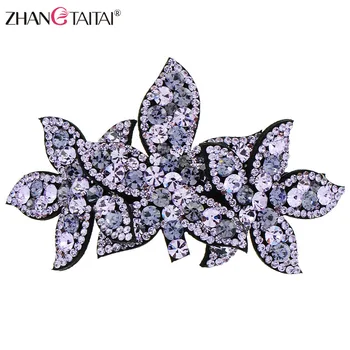 

2019 New Arrival Purple Crystal Women Hair Pins bridal hair accessories Austria Rhinestone Hair Clip Wedding Hair Accessories