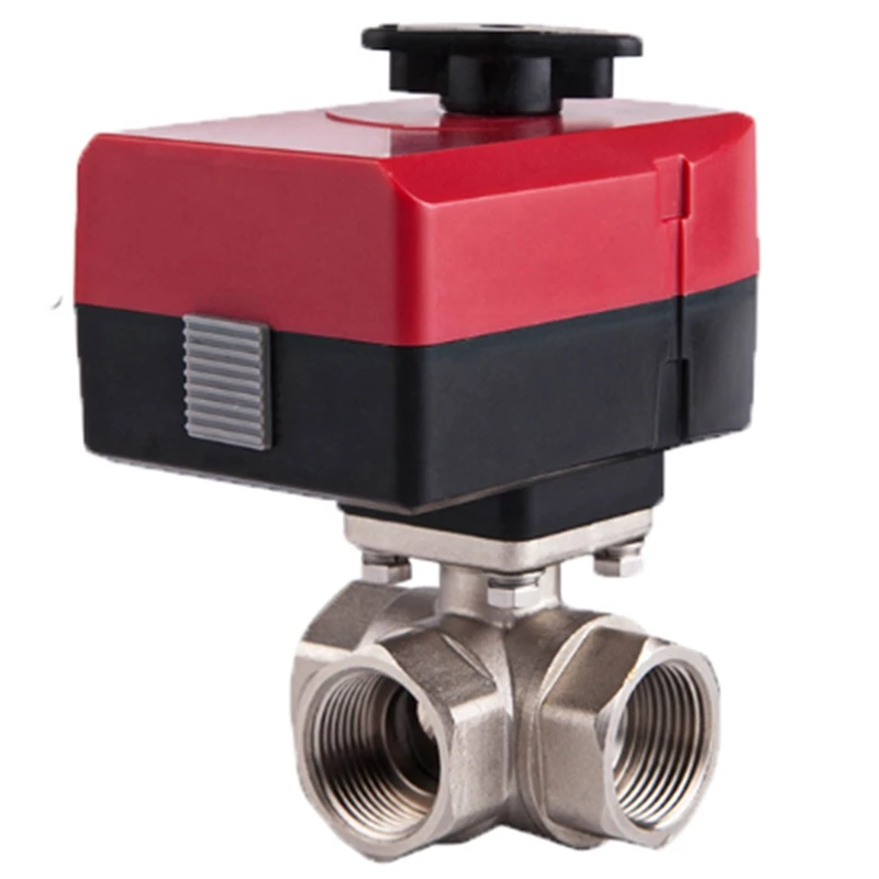 

Micro-Three-Way Electric Ball Valve L-Type DN32 AC220V Three-Wire Two-Control Hand-Integrated Electric Valve