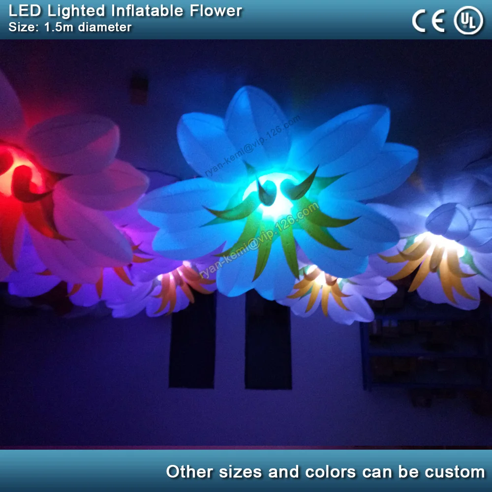 LED lighting inflatable flower balloon bar club party decoration inflatable lily ball with LED inflatable plant stage wedding 2
