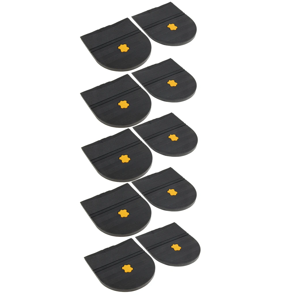 5 Pair of Rubber Heel Pads Replacement Glue On Shoe Repair Anti Slip Tips, Mens Womens Shoe Heel Repair Kit