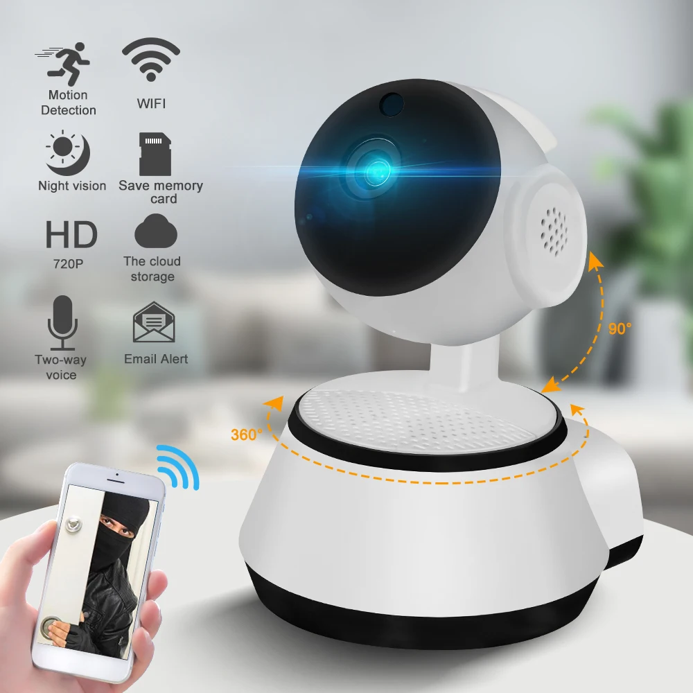 

Home Security IP Camera Wireless Smart WiFi Camera WI-FI Audio Record Surveillance Baby Monitor Memory Card For New Year Gift