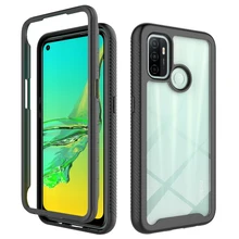 Para oppo a53s 2020 caso de cristal painel traseiro duro 360 proteção funda oppo a53 caso oppo a 53 s a33 a93 capa do telefone pára-choques escudo