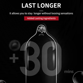 DRY WELL Delay Condom Delayed Ejaculation Condoms for Men Sleeve for Penis Natural Latex Contraception Sex Products for Man