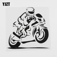 Yjzt-オートバイ用ビニールステッカー,14.5cmx14.5cmモーターサイクル用,ライダースポーツ,レース用,黒/銀,8a-0278