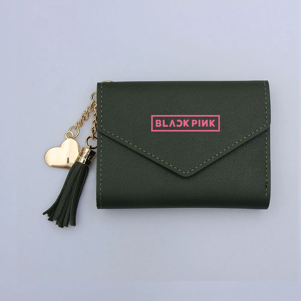 

BLACKPINK Related Products Wallet Wallet Card Bag Students Korean-style Large Capacity Cute Tassels Folding Wallet