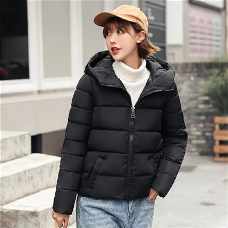 nueva chaqueta de invierno para Niza, Chaqueta corta de algodón para mujer, chaqueta de moda, ropa casual de algodón corto