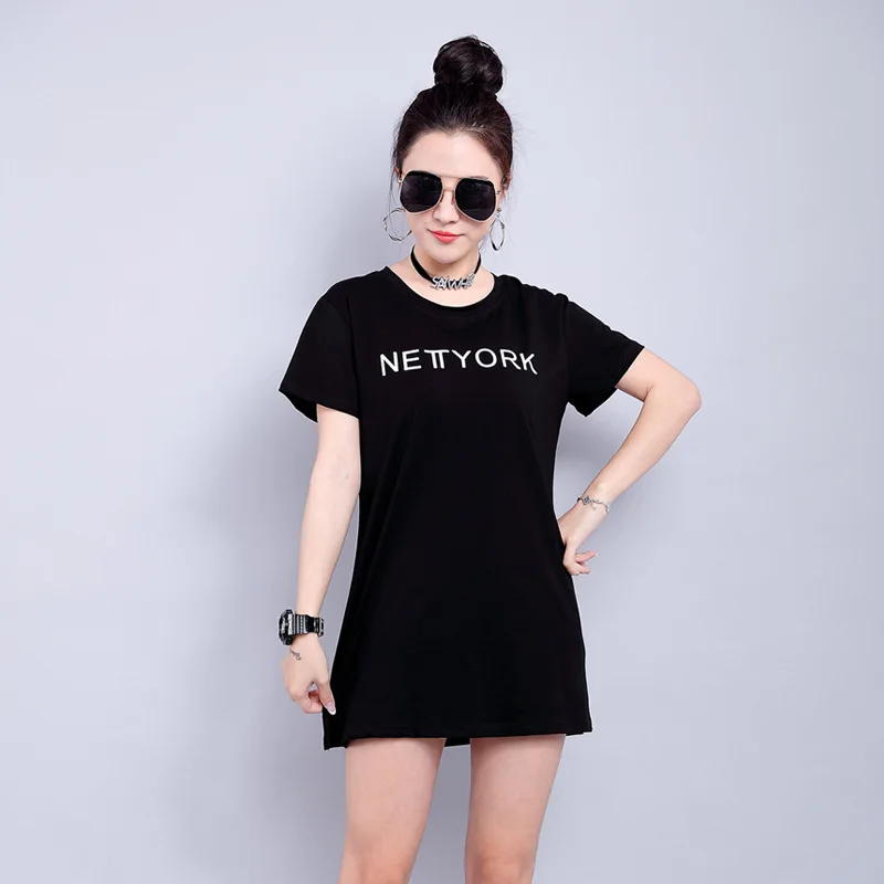 Черный Camiseta vogue Футболка женская друзья Король Королева Ангел Топ dames Лето Новое поступление размера плюс хлопок длинный большой розовый черный - Цвет: Черный