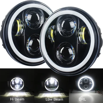 

2 pcs 5.75 inch Motorcycle Moto LED Projector Full Halo Headlight For Dyna Sportster Softail 5-3/4"