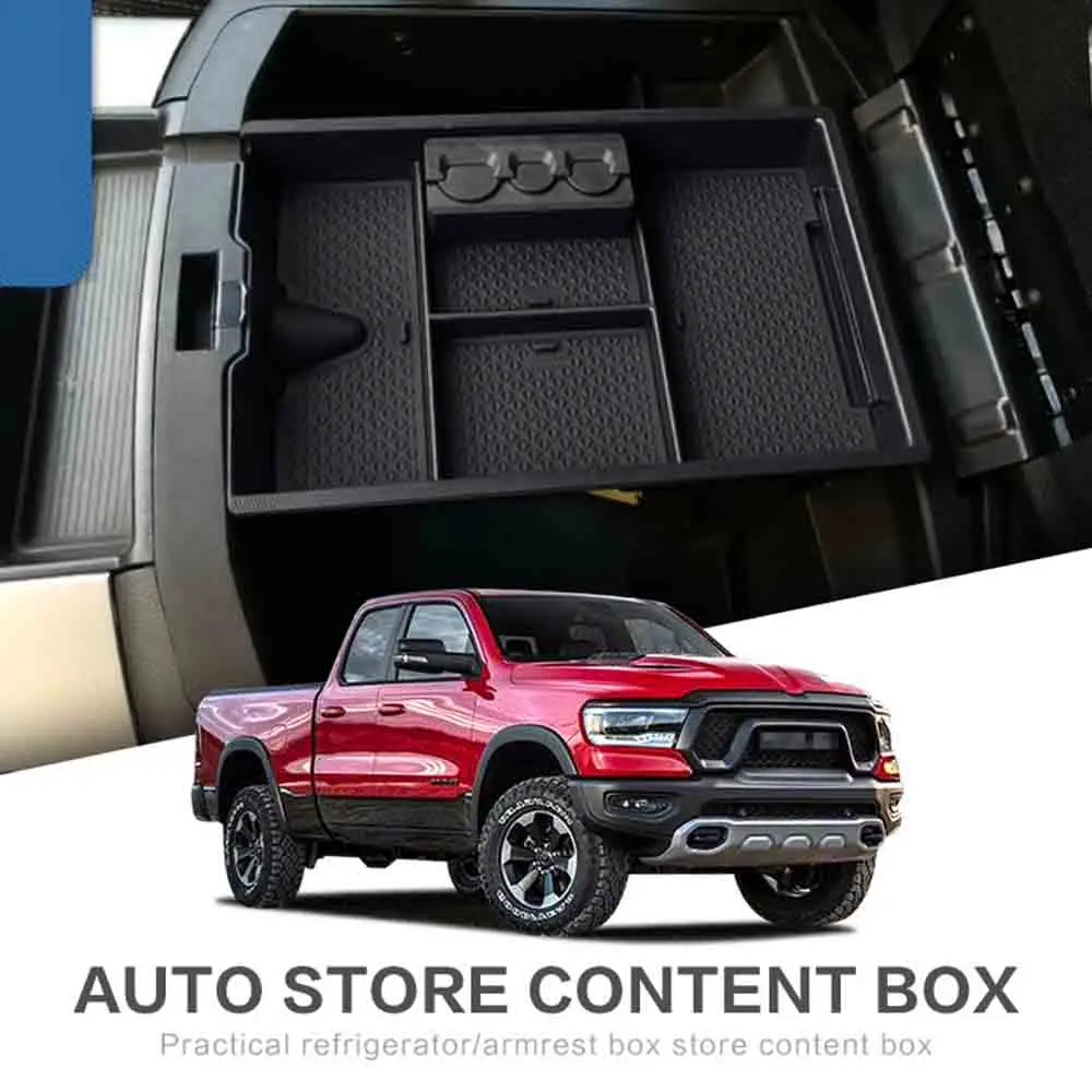 DJsona для Dodge Ram 1500 аксессуары 2009- подлокотник дополнительная коробка для хранения перчатка поддон центральная консоль лоток разделитель наклейки