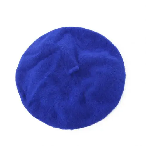 Sapphire Blue Шапка женская, для девушек, одноцветная, теплая, зимняя, Вязанная, береты, французский артист, шапочка, Лыжная Шапка Кепка, подарки на год, Boinas Mujer - Цвет: Sapphire Blue