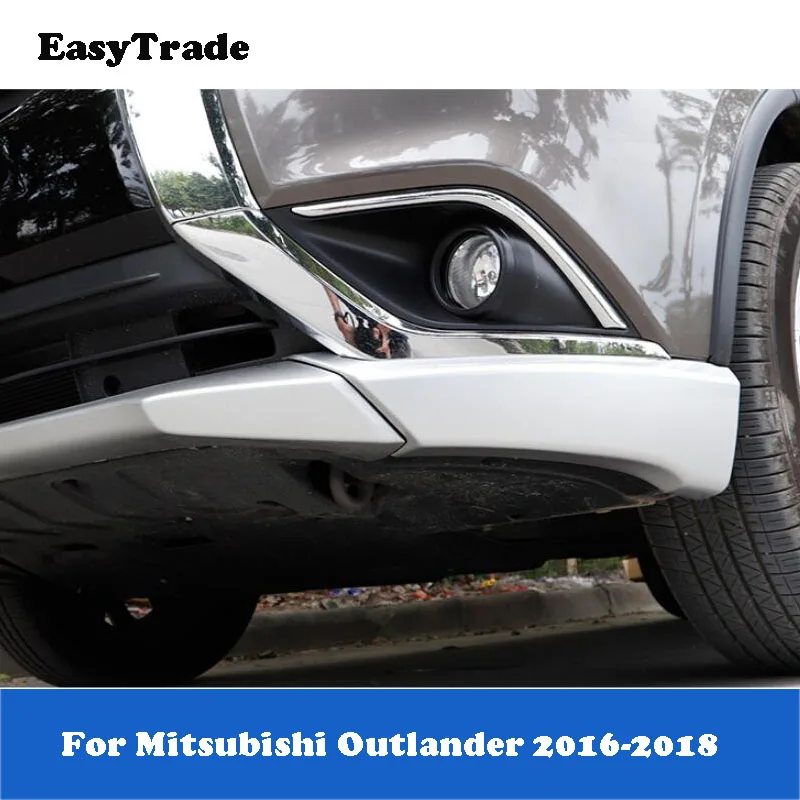 2 шт. ABS Хром Передняя панель автомобиля Угловые защитные части для Mitsubishi Outlander аксессуары Стайлинг автомобиля