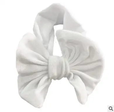 4 50pcs/lot DIY Multi Pleuche Big Bowknot HeadBands Simple Childen Elasticity Hair Bands Styling Tools Accessories HA655 - Color: 4