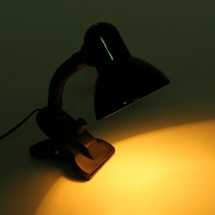 Lampe à poser sur une pince à linge noir foncé, avec variateur lampe lampes de bureau ► Photo 2/3